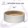 ANZZI Rune Natural Stone Vessel Sink In Classic Cream - LS-AZ8238