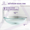 ANZZI Mythic Series Vessel Sink In Lustrous Clear - BB420-12