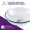 ANZZI Mythic Series Vessel Sink In Lustrous Clear - BB420-12