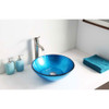 ANZZI Arc Series Deco-Glass Vessel Sink In Lustrous Light Blue Finish - LS-AZ078