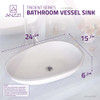 ANZZI Trident One Piece Solid Surface Vessel Sink In Matte White - LS-AZ606a