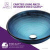 ANZZI Taba Series Deco-Glass Vessel Sink In Lustrous Blue - LS-AZ8099