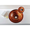 ANZZI Komaru Series Vessel Sink In Brown with Pop-Up Drain And Matching Faucet In Lustrous Brown - LS-AZ8111