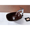 ANZZI Vonu Series Deco-Glass Vessel Sink In Rich Timber - LS-AZ8114