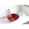 ANZZI Hollywood Series Deco-Glass Vessel Sink In Lustrous Red - LS-AZ8124