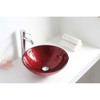 ANZZI Hollywood Series Deco-Glass Vessel Sink In Lustrous Red - LS-AZ8124
