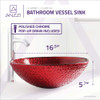 ANZZI Hollywood Series Deco-Glass Vessel Sink In Lustrous Red - LS-AZ8124