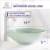 ANZZI Raider Series Deco-Glass Vessel Sink In Lustrous Light Green - LS-AZ8126