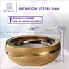 ANZZI Levi Series Vessel Sink In Smoothed Gold - LS-AZ8201