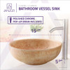 ANZZI Sataua Series Vessel Sink In Creamy Beige - LS-AZ8203