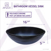 ANZZI Gardena Series Deco-Glass Vessel Sink In Brushed Dusk - LS-AZ8223