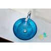 ANZZI Tereali Series Deco-Glass Vessel Sink In Blue Ice - S120