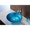 ANZZI Tereali Series Deco-Glass Vessel Sink In Blue Ice - S120