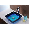 ANZZI Kuku Series Deco-Glass Vessel Sink In Blazing Blue - S128