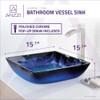 ANZZI Kuku Series Deco-Glass Vessel Sink In Blazing Blue - S128