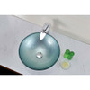 ANZZI Komupau Series Deco-Glass Vessel Sink In Churning Silver - S195