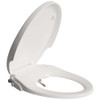 ANZZI Hal Series Non-Electric Bidet Seat For Elongated Toilet In White with Dual Nozzle -  Built-In Side Lever and Soft Close