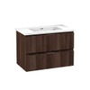 ANZZI Conques 30 In W x 20 In H x 18 In D Bath Vanity In Dark Brown with Cultured Marble Vanity Top In White with White Basin - VT-CT30-DB