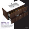 ANZZI Conques 39 In W x 20 In H x 18 In D Bath Vanity In Dark Brown with Cultured Marble Vanity Top In White with White Basin - VT-CT39-DB