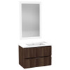 ANZZI 30 In W x 20 In H x 18 In D Bath Vanity In Dark Brown with Cultured Marble Vanity Top In White with White Basin & Mirror - VT-MR3CT30-DB