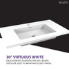 ANZZI 30 In W x 20 In H x 18 In D Bath Vanity In Dark Brown with Cultured Marble Vanity Top In White with White Basin & Mirror - VT-MR3CT30-DB