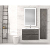 ANZZI 30" W x 20" H x 18" D Bath Vanity Set In Rich Gray with Vanity Top In White with White Basin And Mirror - VT-MR3SCCT30-GY