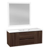 ANZZI 48 In W x 20 In H x 18 In D Bath Vanity In Dark Brown with Cultured Marble Vanity Top In White with White Basin & Mirror - VT-MR4CT48-DB