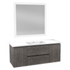 ANZZI 48 In W x 20 In H x 18 In D Bath Vanity In Rich Grey with Cultured Marble Vanity Top In White with White Basin & Mirror - VT-MR4CT48-GY