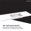 ANZZI 48" W x 20" H x 18" D Bath Vanity Set In Rich White with Vanity Top In White with White Basin And Mirror - VT-MR4SCCT48-WH