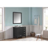 ANZZI Chateau 36" W x 22" D Bathroom Bath Vanity Set In Black with Carrara Marble Top with White Sink - VT-MRCT0036-BK