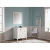 ANZZI Chateau 36" W x 22" D Bathroom Bath Vanity Set In White with Carrara Marble Top with White Sink - VT-MRCT0036-WH