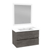 ANZZI 30 In W x 20 In H x 18 In D Bath Vanity In Rich Grey with Cultured Marble Vanity Top In White with White Basin & Mirror - VT-MRCT30-GY