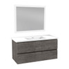 ANZZI 39 In W x 20 In H x 18 In D Bath Vanity In Rich Grey with Cultured Marble Vanity Top In White with White Basin & Mirror - VT-MRCT39-GY