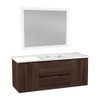 ANZZI 48 In W x 20 In H x 18 In D Bath Vanity In Dark Brown with Cultured Marble Vanity Top In White with White Basin & Mirror - VT-MRCT48-DB