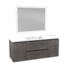 ANZZI 48 In W x 20 In H x 18 In D Bath Vanity In Rich Grey with Cultured Marble Vanity Top In White with White Basin & Mirror - VT-MRCT48-GY
