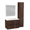 ANZZI 30" W x 20" H x 18" D Bath Vanity Set In Dark Brown with Vanity Top In White with White Basin And Mirror - VT-MRSCCT30-DB