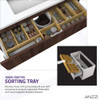 ANZZI 39" W x 20" H x 18" D Bath Vanity Set In Dark Brown with Vanity Top In White with White Basin And Mirror - VT-MRSCCT39-DB