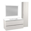 ANZZI 39" W x 20" H x 18" D Bath Vanity Set In Rich White with Vanity Top In White with White Basin And Mirror - VT-MRSCCT39-WH