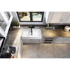 ANZZI Roine Farmhouse Reversible Apron Front Solid Surface 33" Single Basin Kitchen Sink In White - K-AZ227-1A