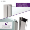 ANZZI Lancer 23" x 72" Semi-Frameless Shower Door with Tsunami Guard In Brushed Nickel - SD-AZ051-01BN