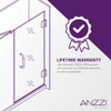 ANZZI Lancer 23" x 72" Semi-Frameless Shower Door with Tsunami Guard In Brushed Nickel - SD-AZ051-01BN
