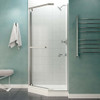 ANZZI Castle Series 49" x 72" Semi-Frameless Shower Door with Tsunami Guard In Brushed Nickel - SD-AZ056-01BN