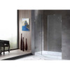 ANZZI Makata Series 60" By 72" Frameless Hinged Alcove Shower Door In Polished Chrome with Handle - SD-AZ8073-01CH