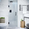 ANZZI Passion Series 30" x 72" Frameless Hinged Shower Door In Matte Black with Handle - SD-AZ8075-02MB