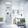 ANZZI Passion Series 30" x 72" Frameless Hinged Shower Door In Matte Black with Handle - SD-AZ8075-02MB