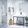 ANZZI Passion Series 30" x 72" Frameless Hinged Shower Door In Matte Black with Handle - SD-AZ8075-02MB