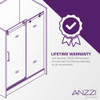 ANZZI Padrona Series 48" By 76" Frameless Sliding Shower Door In Chrome with Handle - MNSD-AZ13-01CH