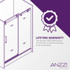 ANZZI Padrona Series 60" By 76" Frameless Sliding Shower Door In Brushed Nickel with Handle - MNSD-AZ13-02BN