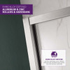 ANZZI Halberd 48" x 72" Framed Shower Door with Tsunami Guard In Brushed Nickel - SD-AZ052-01BN