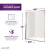 ANZZI Halberd 60" x 72" Framed Shower Door with Tsunami Guard In Brushed Nickel - SD-AZ052-02BN